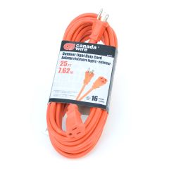 16/3 Indoor/Outdoor Orange Extension Cord 7.62M