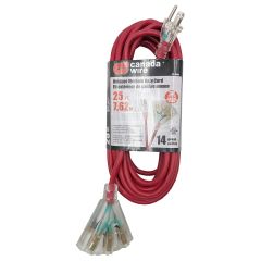 14/3 Outdoor Triple Tap Extension Cord 7.62M