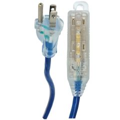 3 Outlet 16/3 Blue Block Heater Cord 1.98M