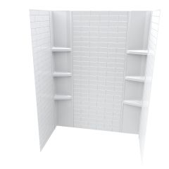 Contemporary Subway Acrylic Appliqué Tub Surround-80"