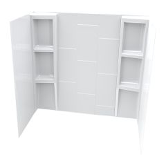 Contemporary Vertical Acrylic Appliqué Tub Surround-58"