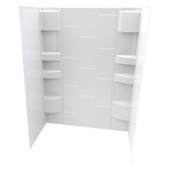 Contemporary Vertical Acrylic Appliqué Tub Surround-80"