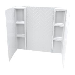 Chevron Wall Acryic Applique Tub Surround-58"