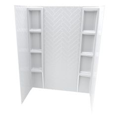 Chevron Wall Acryic Applique Tub Surround-80"