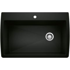 Diamond Super Single Drop In Sink-Coal Black