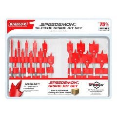 16 Piece Spade Bit Set Plus Pouch