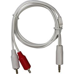 3.5 mm "Y" To RCA Plugs-White