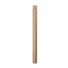 2-1/2" x 2-1/2" x 44" Square Oak Newel