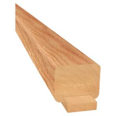 1-5/8'' x 2'' x 6' Square Oak Handrail And Filet