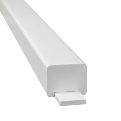 1-5/8'' x 2'' x 6' Square White Handrail And Filet