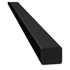 1-5/8'' x 2'' x 6' Square Matte Black Handrail
