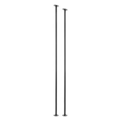 Black Wrought Iron Balusters 35-7/8'' & 39-5/8"x3/8''-2/Pack