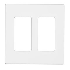 Decora Screwless Wallplate 2 Gang-White