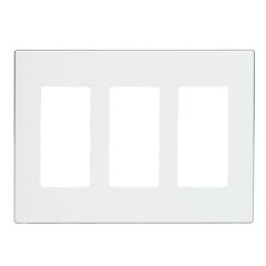 Decora Screwless Wallplate 3 Gang-White
