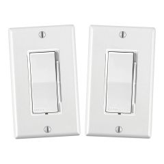 Decora Rocker Slide Dimmer White-2/Pack