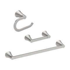 Mikah 3 Piece Bath Kit-Brushed Nickel
