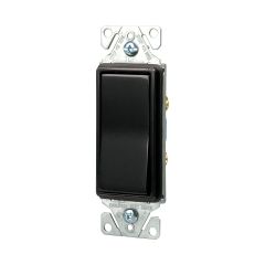 Black Decorator Switch 15A 120/277V 1P