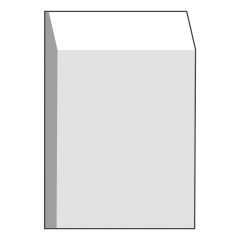 Primed MDF Beveled Base #25  1/2" x 5-1/2" x 14'