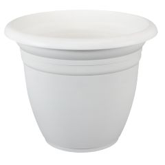 8" Terme Plastic Pot White
