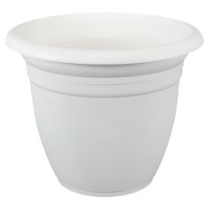 9" Terme Plastic Pot White