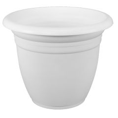 11" Terme Plastic Pot White
