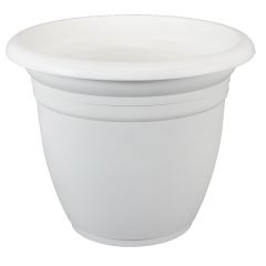 12" Terme Plastic Pot White
