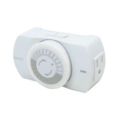Indoor 24-Hour Heavy Duty Mechanical Timer, 1 Grounded Outle