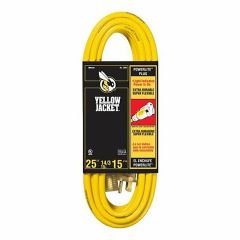 Yellow Jacket 14/3 - 25' Extension Cord, Single Outlet