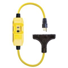 Inline GFCI Cordset With Tri-Source
