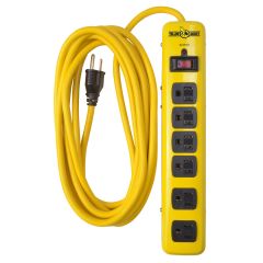 Yellow Jacket  6-Outlet (4+2) Surge Strip, 15’ Cord, 1440 Jo