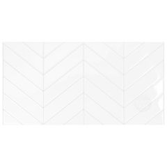XL Chevron White Smart Tile Mosaik-2/Pack 