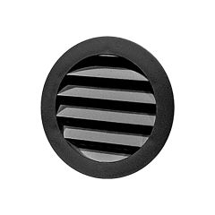 2" Plastic Round Mini Louvers- Black