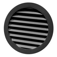 4" Plastic Round Mini Louvers- Black