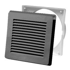 Wall Vent With Collar- Black