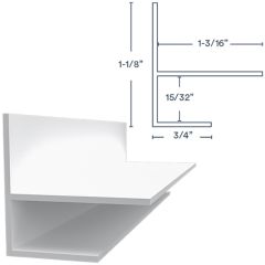 Trusscore 1/2" F Trim White 10'