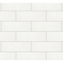 4"x12" Soho Canvas White Gloss Pressed Ceramic Tile 9.69 SF