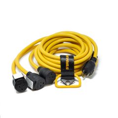 3 Outlet 5-20R, 25' Heavy Duty L5-30P Power Cord