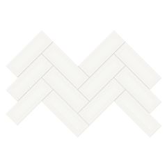 2x6” Soho White Herringbone Glossy Porcelain 10pc/9.47 SF/Bx