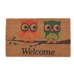 Owl Welcome 18" x 30" Coir Mat