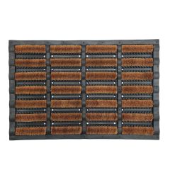 Rubber Tray With  Coir Wire Brush 16" x 24" Utility Mat