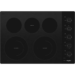30-inch Built-In Electric Cooktop Black