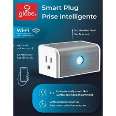 Smart Wifi 2 Outlet Plug - Independently Controlled