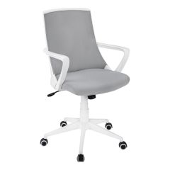 Office Chair- White/Grey Mesh