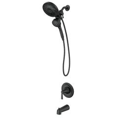 Mikah Posi Temp Tub Shower Faucet- Matte Black