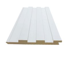 1/2" x 5-3/8" x 10' Primed MDF Slatwall Paneling