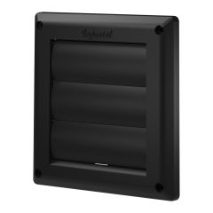 Capuchon de ventilation à persiennes 4" Noir