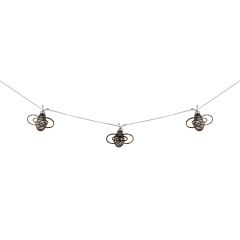 Guirlande Lumineuse Solaire Métal Abeille 10 Pièces