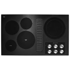36" Built-in Electric Cooktop with 5 Elements Black