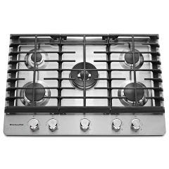 30" Built-In Gas Cooktop with Even-Heat™ Burner Stainless