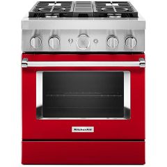 30" Dual Fuel Range w/ Even-Heat™ True Convection Red